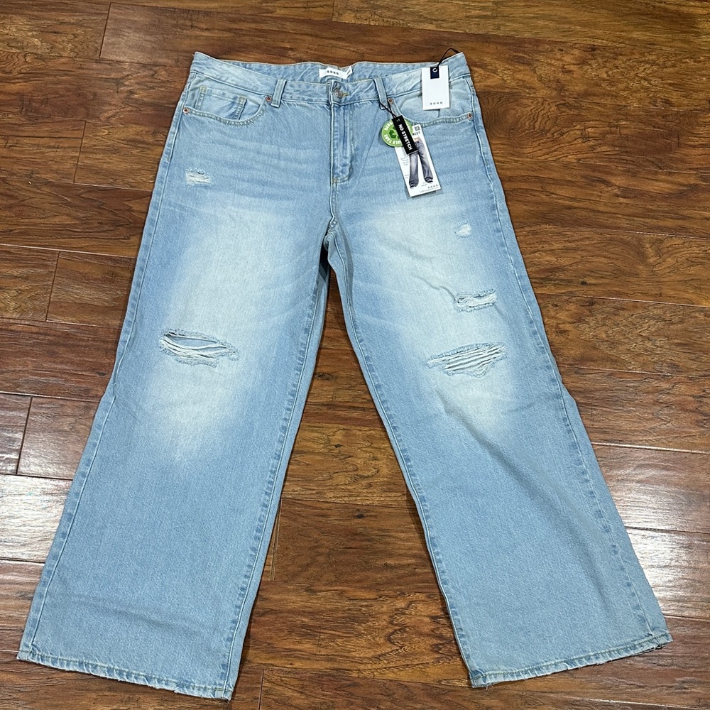 Classic Light Blue Wide Leg Jeans